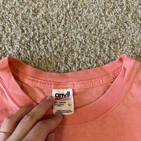 Anvil Women's Coral Pink Pastel Multicolor T-Shirt San Francisco Tourist Size L - Picture 5 of 7
